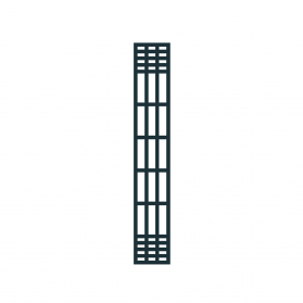 Treillage en bois COLONNE l. 0,30 x H. 1,97 m maille rectangle - Gris Anthracite